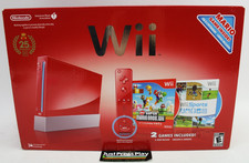 Nintendo Wii Super Mario Bros 25th Ann. LE Red Console  2 Games Brand New