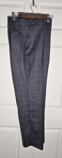 Awearness Kenneth Cole Chillflex Suit Pants Gray Check MSRP 160 44 X 32