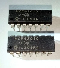 Lot of 2*  Microchip MCP42010-I/P Digital POT 2CH 100KOHM PDIP-14 IC Chips 