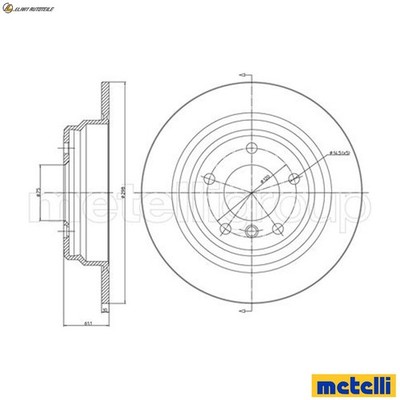 2x BREMSSCHEIBE 23-0397C FÜR BMW 5E39 M54B22 2.2L M52B20 2.0L M51D25 M52B25 2.5L
