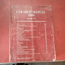 1989 Lincoln Mark Vii Original Factory Service Manual Shop 7