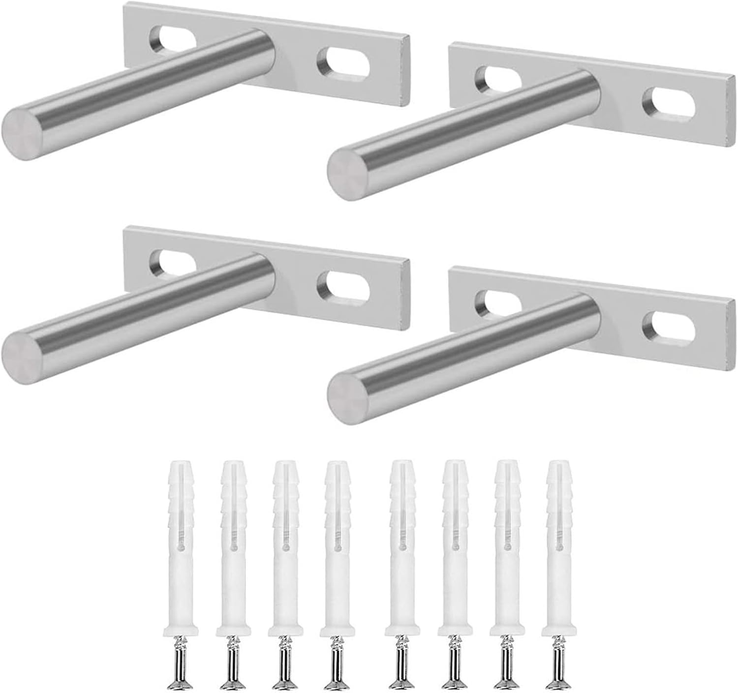 4 Pcs Floating Shelf Bracket,4 Inch Invisible Hidden Heavy Duty Shelf 100Mm with
