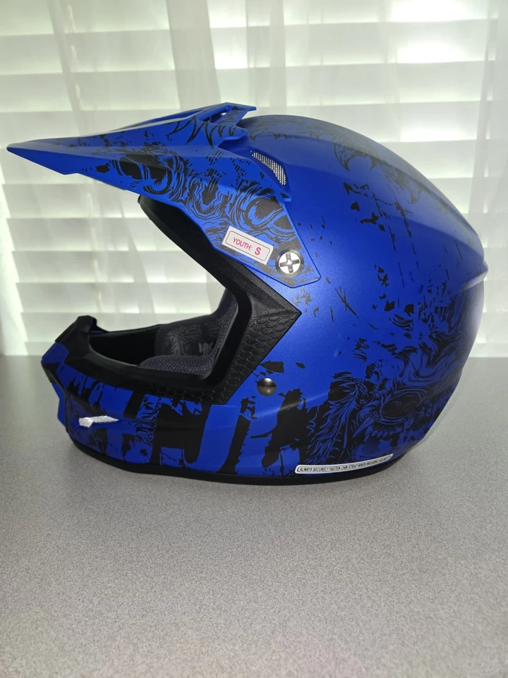 HJC CL-XY II Creeper Youth MX 越野头盔蓝色/黑色小号 — 第 2/4 张图片