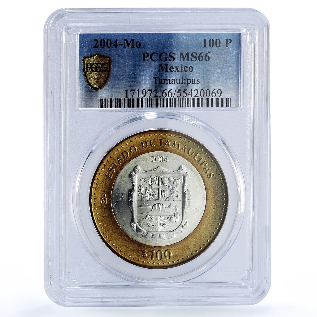 値下げ Mexico coin 2004 100 Peso 銀貨新品 100 pesos 2004 - Nuevo León, Mexico - uCoin.net