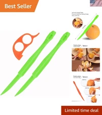 Effortless Fruit Peeling: Durable Plastic Orange Peeler with Serrated Blade