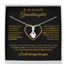 To My Granddaughter Necklace, Birthday Gift For Granddaughter From Grandpa