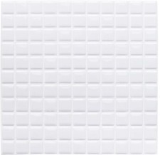 Self-Adhesive 3D White Mosaic Tiles 20x30cm – Pack of 4, Peel & Stick