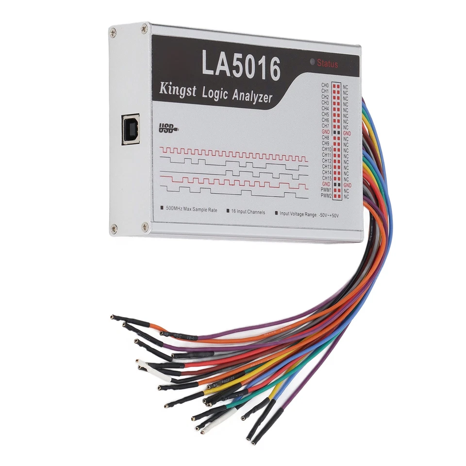 16-Channel Logic Analyzer With 500M Sampling Rate Adjustable Threshold Analysis - Image 4 of 4