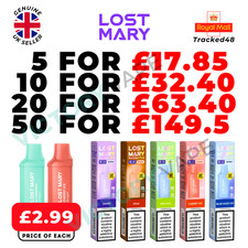 Lost Mary BM600 Pods | Pre-Filled Pods | 20mg | 2 Pods | 29 Flavours | E-Cig