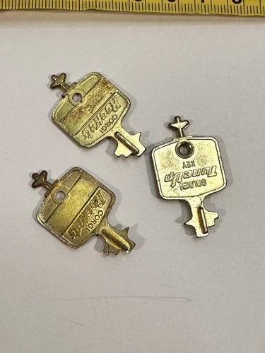3-Vintage 1970s Original Metal CORGI Rocket Golden Tune Up Keys