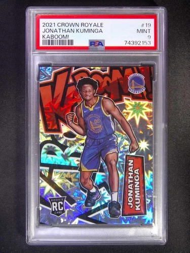 2021 Panini Crown Royale Jonathan Kuminga #19 RC Kaboom Case Hit SSP PSA 9