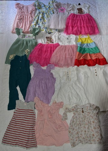 Huge Lot 14 Toddler Girl Dresses 4T 5T Zara Tucker Tate Cat Jack Pink Romper Boh