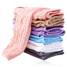 12 Pack Muslin Burp Cloths for Baby - Ultra-Soft 100 Cotton Baby Washcloths ...