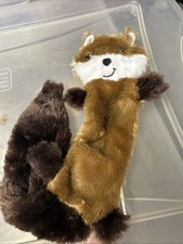 Puppy Dog Toy Fox Plush Squeaker Soft Skinneeez 16