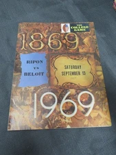 Football Program 1969 Ripon WI Red Hawks vs. Beloit