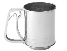 Mrs. Anderson’s Stainless Steel 3-Cup Hand Squeeze Flour Sifter - No More Lumps!