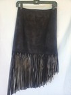 Patricia Wolf Texas Black Suede Fringe Skirt 8 — photo 1