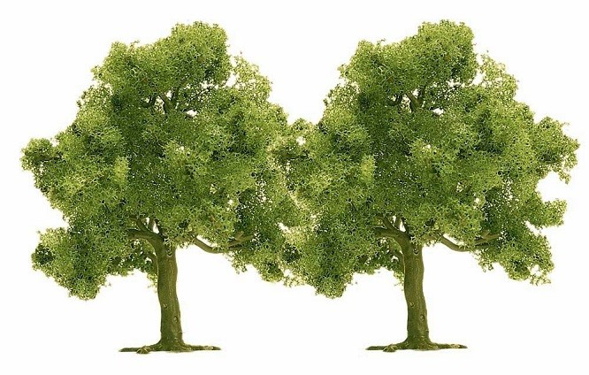 Busch 6649 - 1/87 / H0 2 Fruit Trees- New