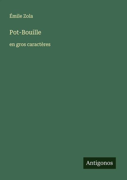 Pot-Bouille En Gros CaractèRes ÉMile Zola Taschenbuch FranzöSisch 2025-image