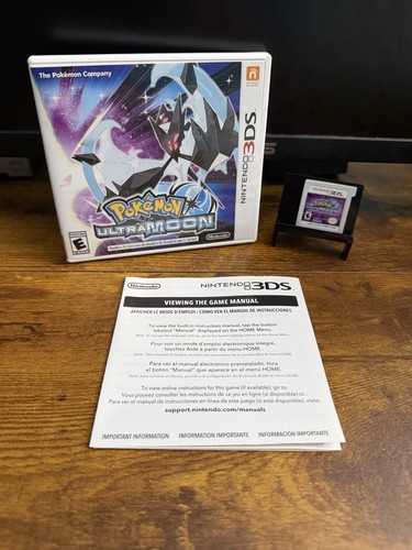 Pokemon Ultra Moon (Nintendo 3DS, 2017) CIB Complete Tested/Working