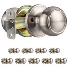 Interior Passage Door Knob - Keyless Hall and Closet Locksets - (10 Pack)