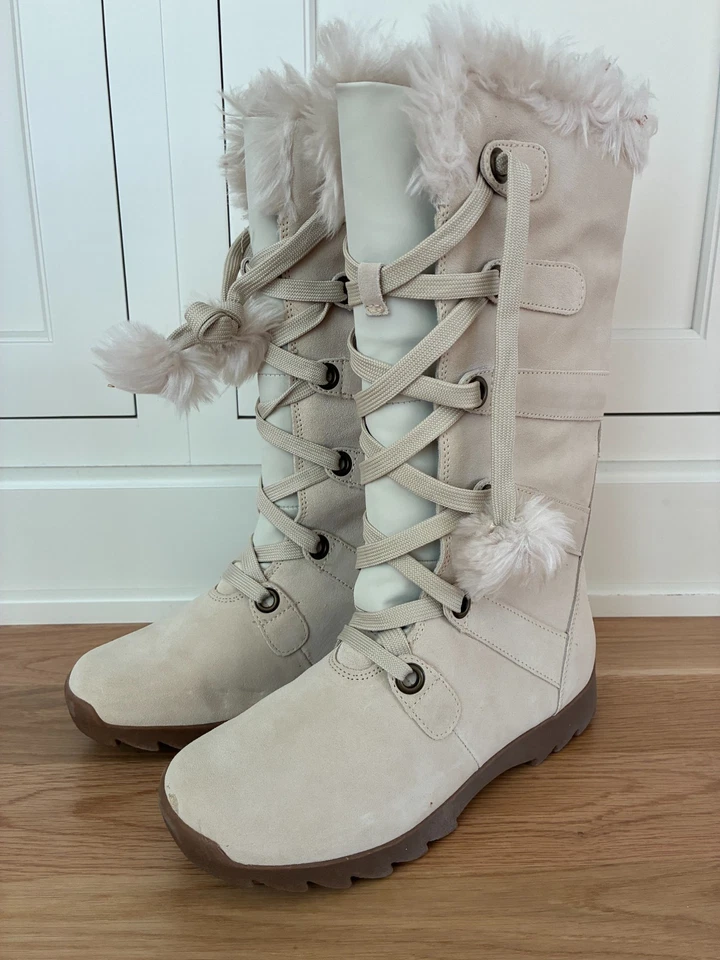 全新 Sporto GOJO 皮革防水冬季白色高筒靴 - 女式 10 码 — 第 4/4 张图片