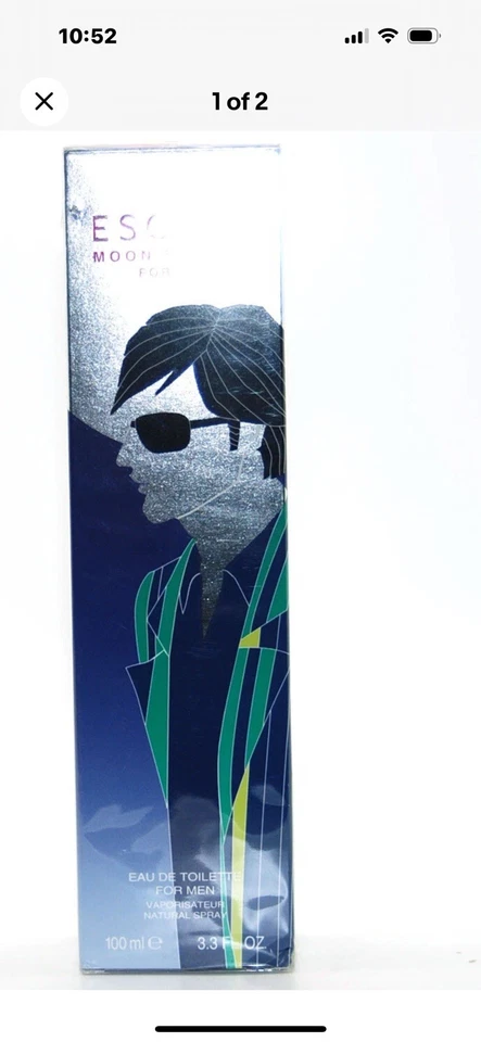 ESCADA MOON SPARKLE 男士淡香水喷雾 1.7 盎司/50 毫升全新带盒 — 第 2/2 张图片