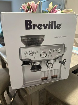 Breville Barista Express Impress BES876BSS Silver Espresso Burr Grinder, 9 Bar