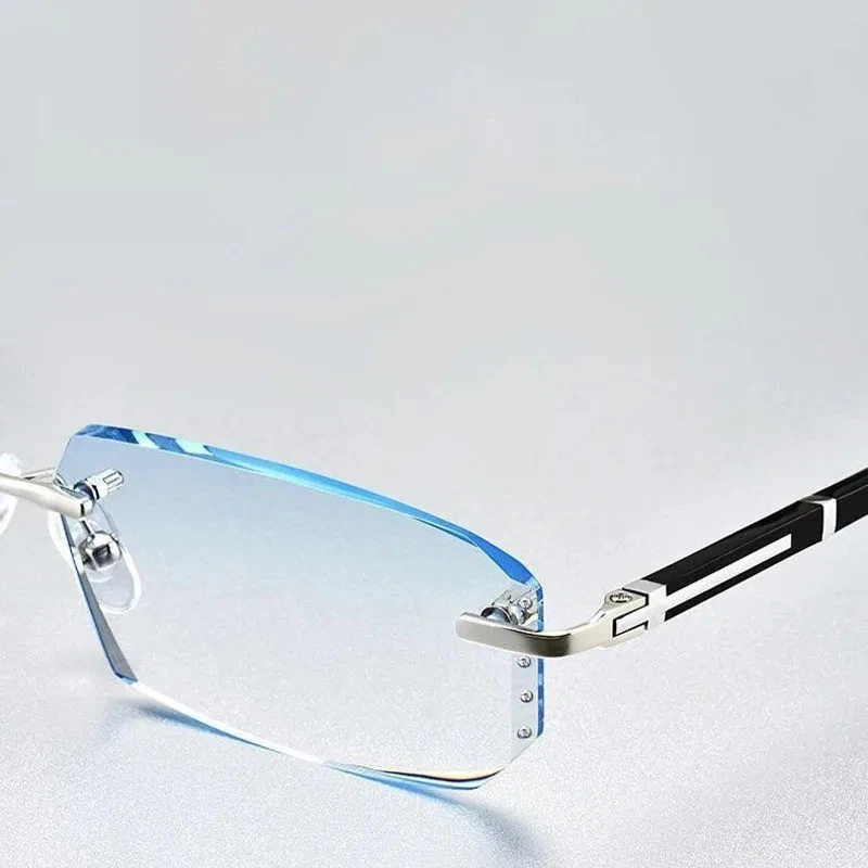 Progressive Multifocal Reading Glasses for Men Blue Light Blocking Titanium Arm