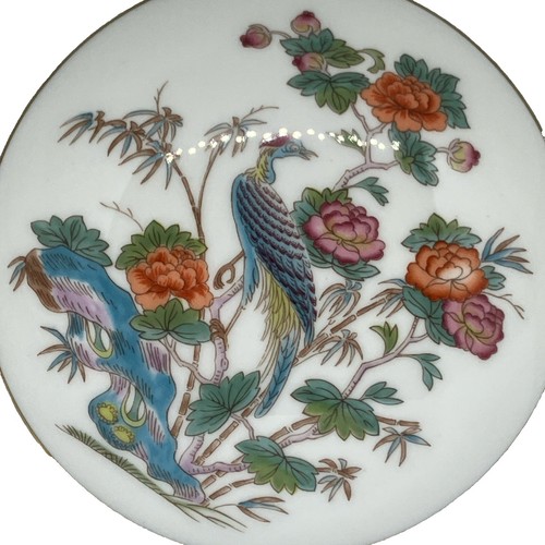 Wedgwood Kutani Crane Oriental Bird Round Trinket Box Porcelain DISCONTINUED - Picture 2 of 9