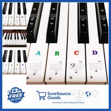 Piano Keyboard Learning Stickers for 88/61/54/49/37 Key Multicolor Letters