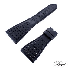 Men's Leather Belt Black Gold Square Buckle Genuine Roger Dubuis