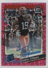 2023 Panini Donruss Optic Pink Velocity Prizm /50 Cedric Tillman #224 Auto 10q3