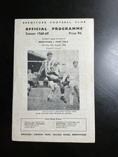 1968-69 Brentford v Port Vale Division 4 Football Programme