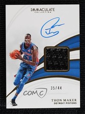 2018-19 Panini Immaculate Sneaker Swatch Signatures 35/44 Thon Maker Auto ld5