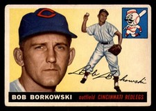 1955 Topps #74 Bob Borkowski UER G-VG Reds UER       ID:297303