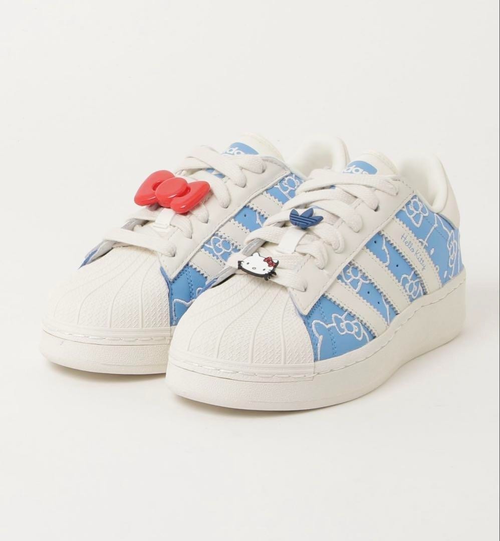 adidas Originals × Hello Kitty SST 19センチ Size 6.5 - adidas Hello Kitty x Superstar XLG Blue Burst W
