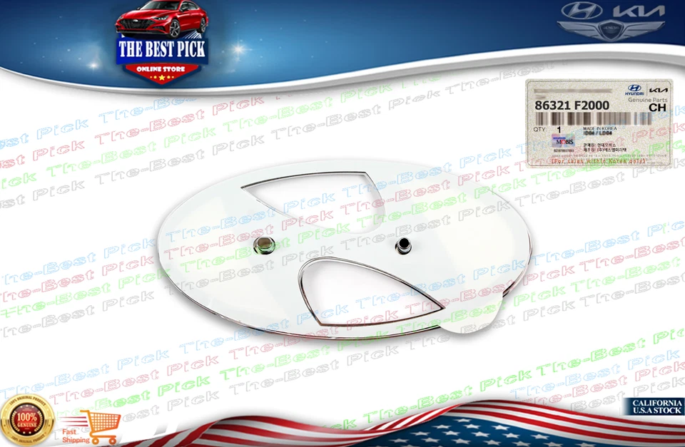 ⭐GENUINO⭐ Logo emblema maletero "H" para Hyundai Elantra 2017-2018 86321F2000 Foto 3 de 4