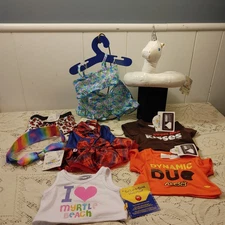 Build A Bear Lot Of 8 Clothing and Accessories - Unicorn Pool Float