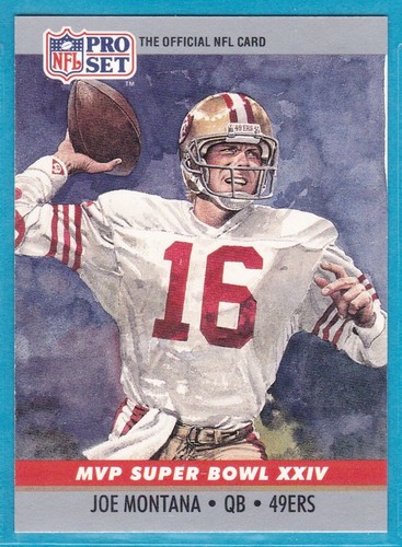 Joe Montana #24 1990 Pro Set Super Bowl MVP card