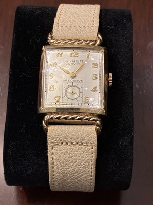 Vintage antique Art Deco GRUEN CURVEX PRECISION 10k GF mens  display picture 1