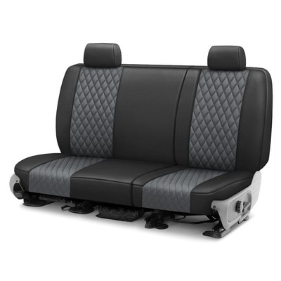 For Lexus GX470 03-09 Seat Cover Faux Leather Diamond Shield Quilted 2nd Row