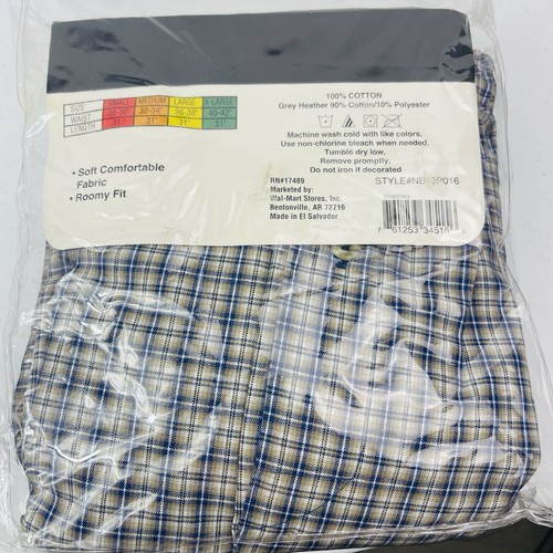 Ensemble pyjama homme Walmart 100% coton 2 pièces moyen chaud cavalier plaid - Photo 6/9
