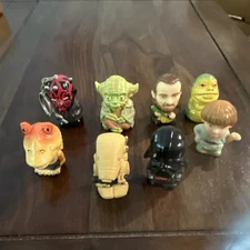 Star Wars Phantom Menace Minis- Lot of 7 + Darth Maul Keychain- Very Cool !