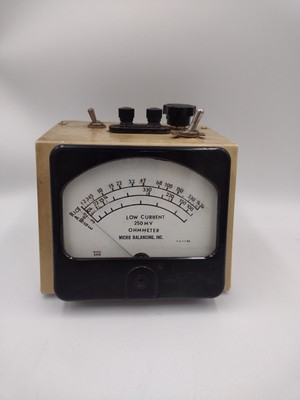 Vintage 3 Range Low Current 250mv ohmmeter - Micro Balancing Inc Model 68W 250/8