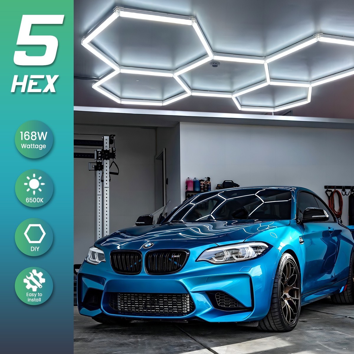 Hexagon Garage Lights LED Honeycomb Light High Brightness LED