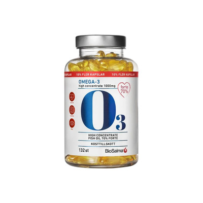 BioSalma Omega-3 Forte 70% 1000mg 132 Kapseln - Hochfestes Fischöl