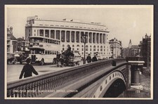 Vintage Postcard England London Unilever House Blackfriars Bridge Double decker