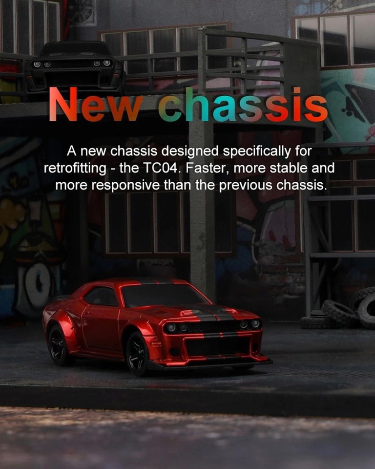 Turbo Racing 1:76 Scale RC Sport Car, Table Racing 2.4GHZ Remote ...