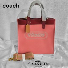 COACH Logo Pink Tote Bag Large Bicolor Two Tone